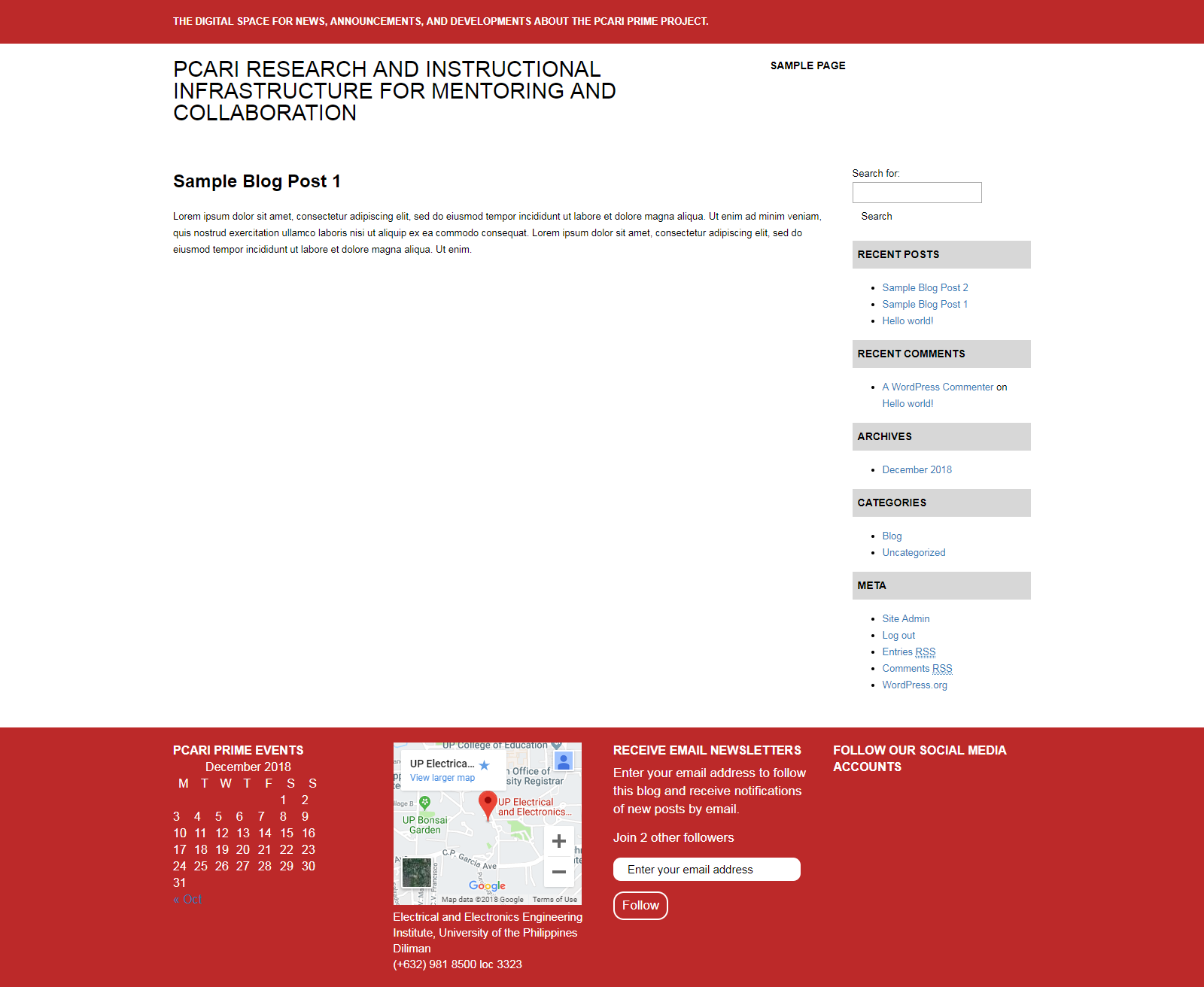 Sample Inner Page